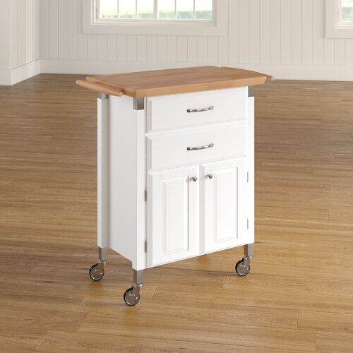 Charlton Home Hamilton Wood Kitchen Cart Reviews Wayfair   Hamilton Wood Kitchen Cart 